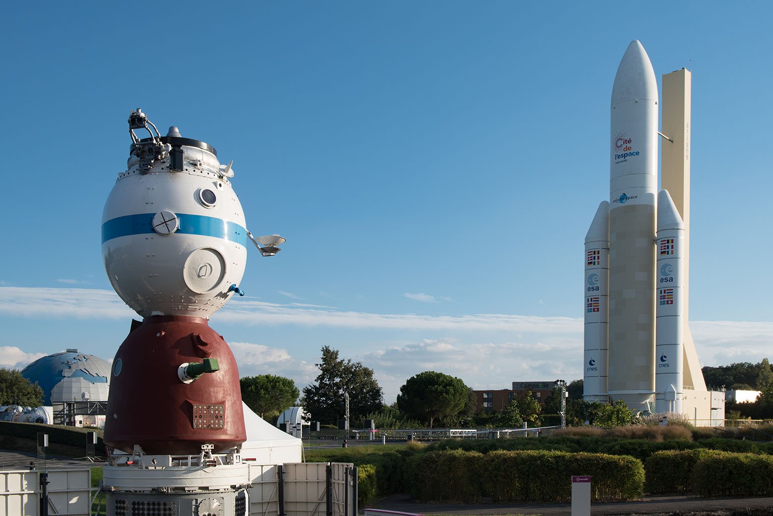 TOULOUSE, FRANCE - September 29, 2018: Space city (Cité de l'espace), theme park focused on space and the conquest of space, Toulouse, France